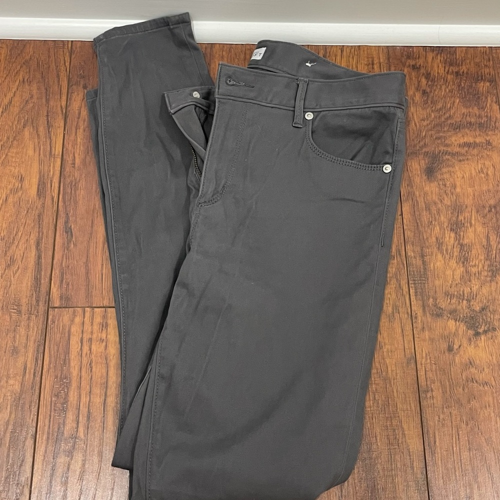 Loft Gray Suede Jean Legging